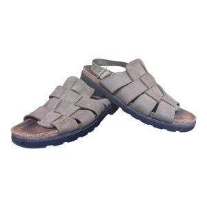 Eddie Bauer Sandals Womens Size 8 Brown Fisherman Leather Cork Hiking